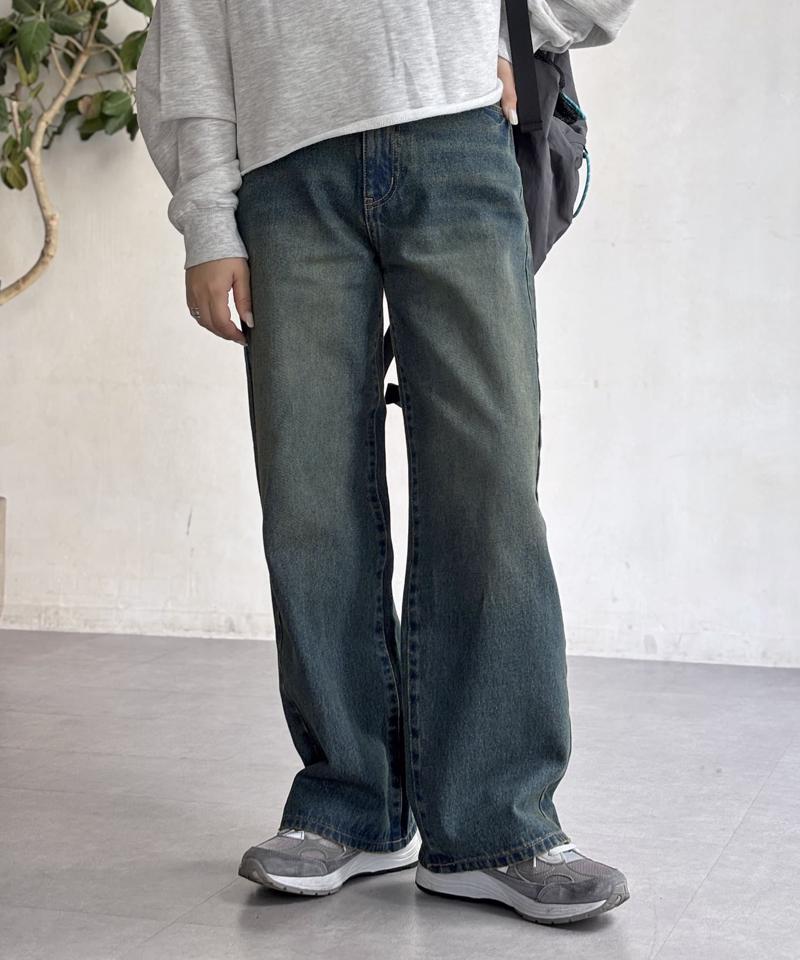 【新色/コーデュロイ】ハイウエストストレートデニム
