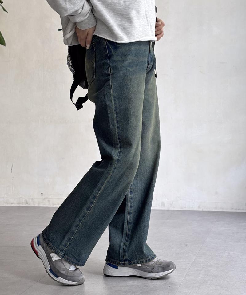 【新色/コーデュロイ】ハイウエストストレートデニム