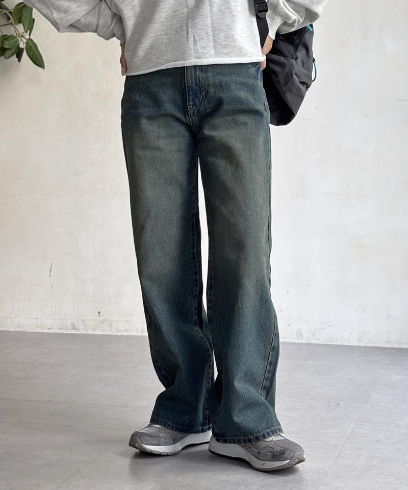 【新色/コーデュロイ】ハイウエストストレートデニム