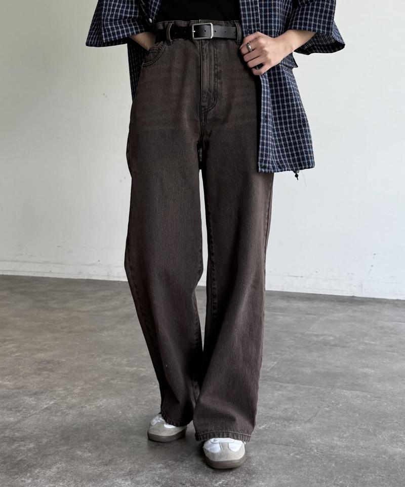 【新色/コーデュロイ】ハイウエストストレートデニム
