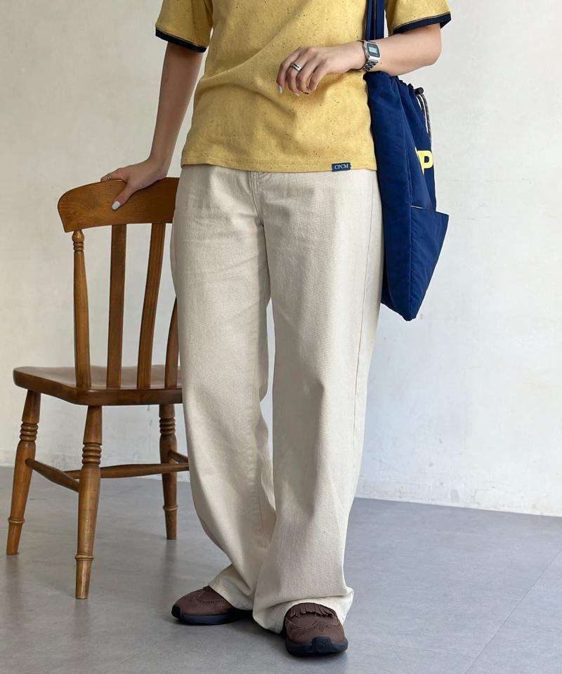 【新色/コーデュロイ】ハイウエストストレートデニム