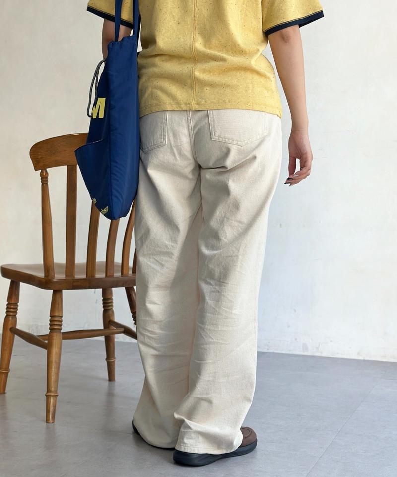 【新色/コーデュロイ】ハイウエストストレートデニム