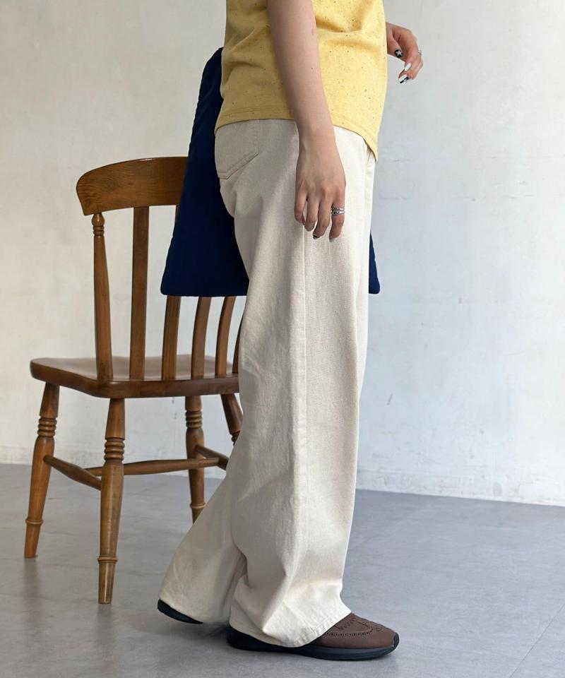 【新色/コーデュロイ】ハイウエストストレートデニム