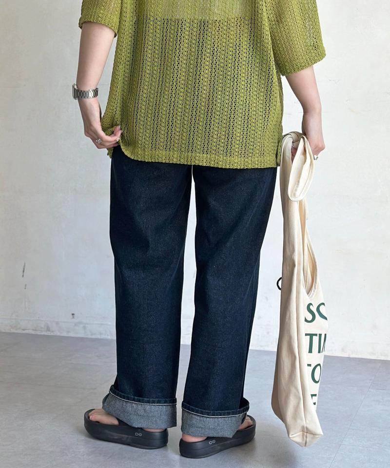 【新色/コーデュロイ】ハイウエストストレートデニム