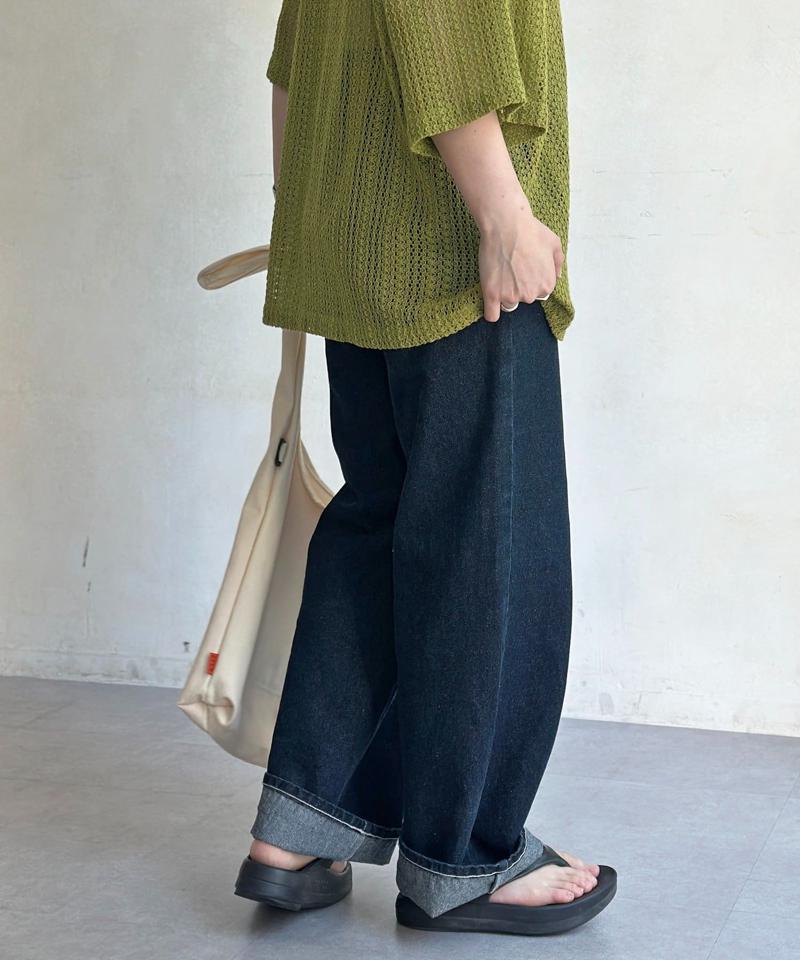 【新色/コーデュロイ】ハイウエストストレートデニム