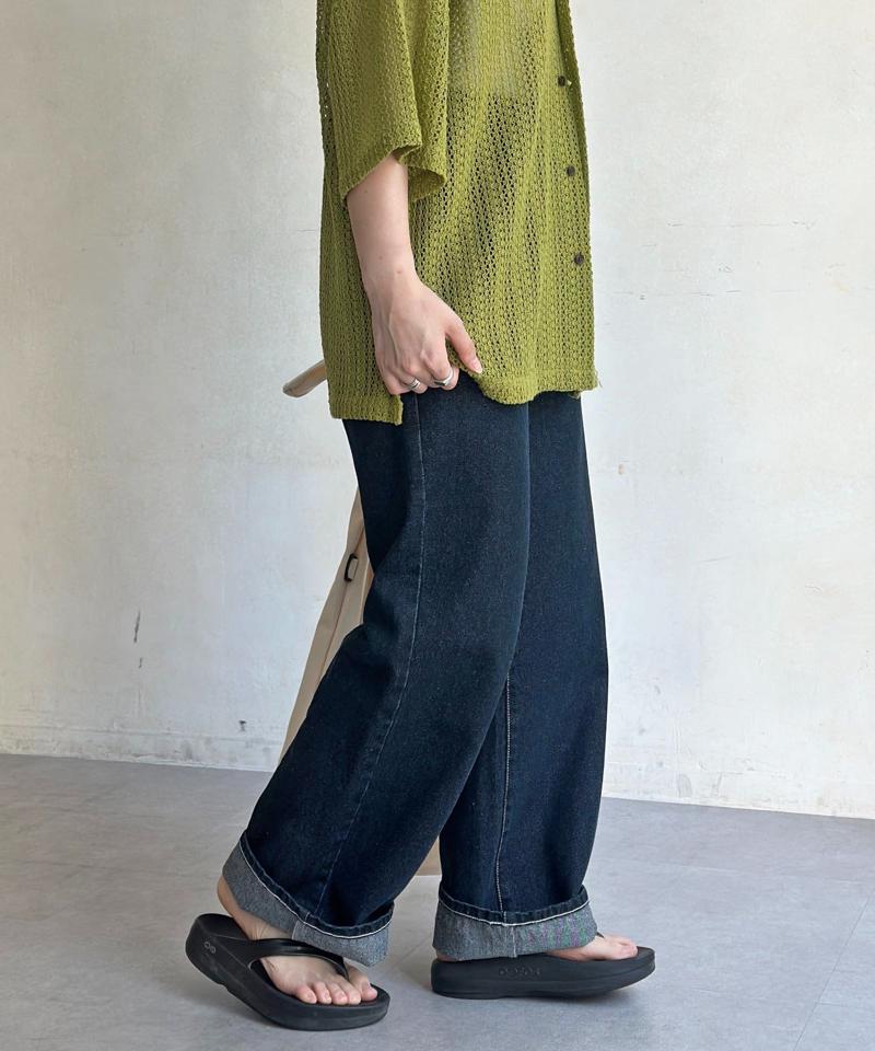 【新色/コーデュロイ】ハイウエストストレートデニム