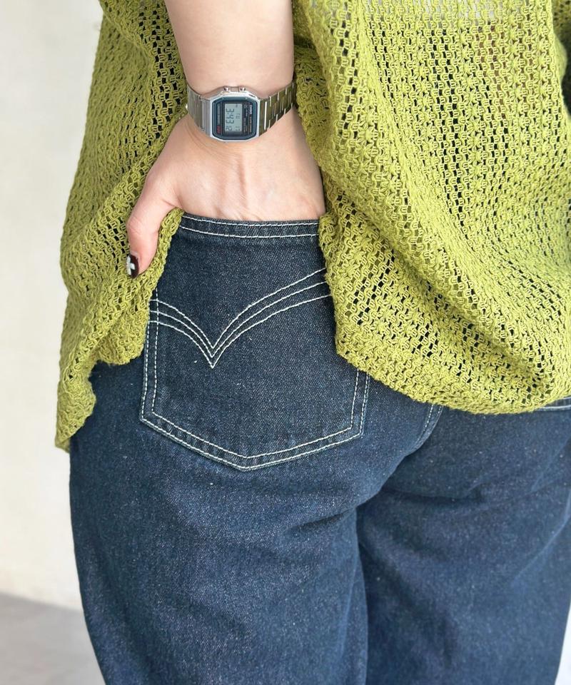 【新色/コーデュロイ】ハイウエストストレートデニム