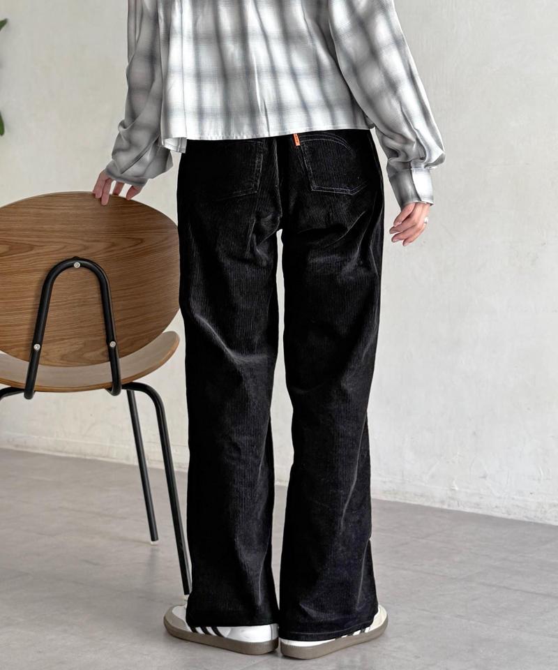【新色/コーデュロイ】ハイウエストストレートデニム