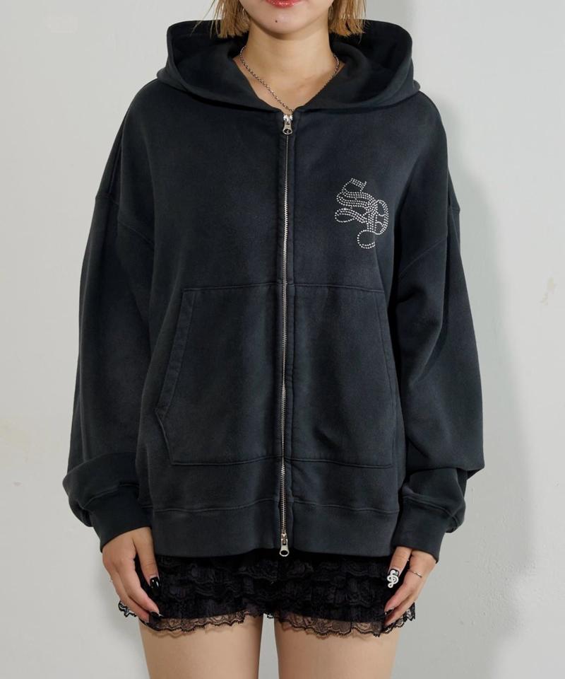 【SLOPPY/スロッピー】ラインストーンジップパーカー