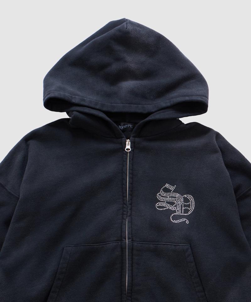 【SLOPPY/スロッピー】ラインストーンジップパーカー
