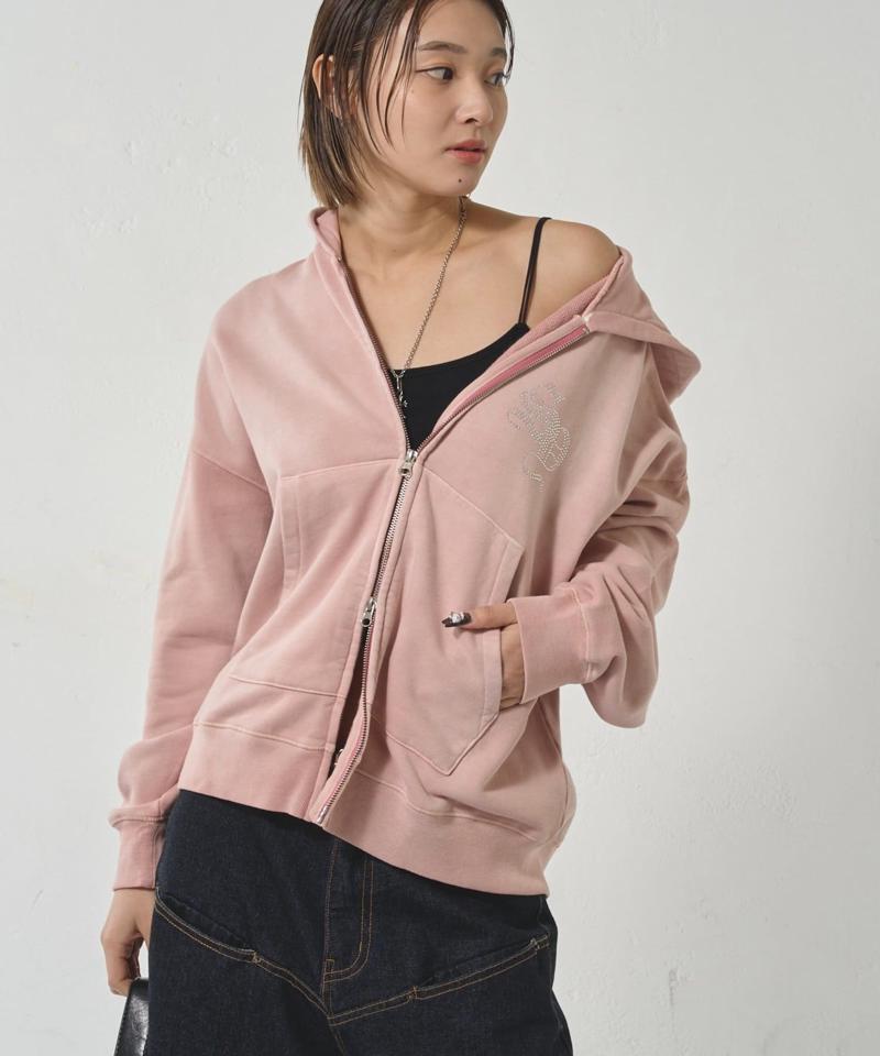 【SLOPPY/スロッピー】ラインストーンジップパーカー