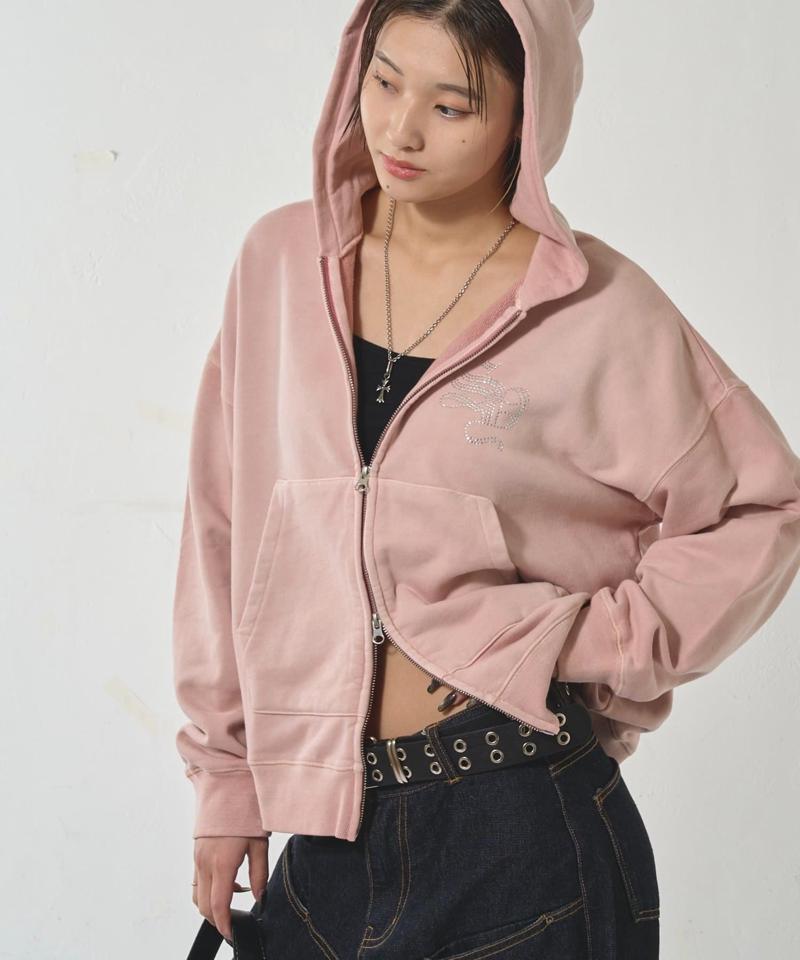 【SLOPPY/スロッピー】ラインストーンジップパーカー