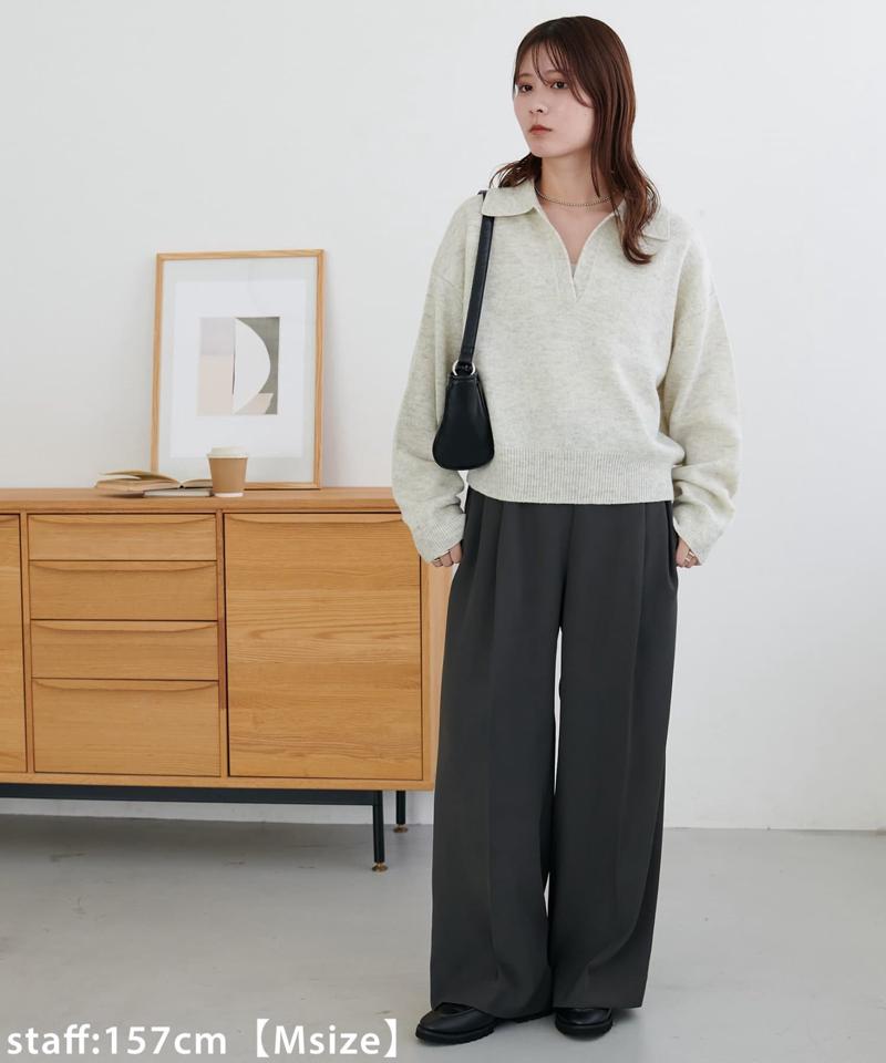 【＠yuyukekelife・＠yuko_416監修】欲張り2タックワイドパンツ