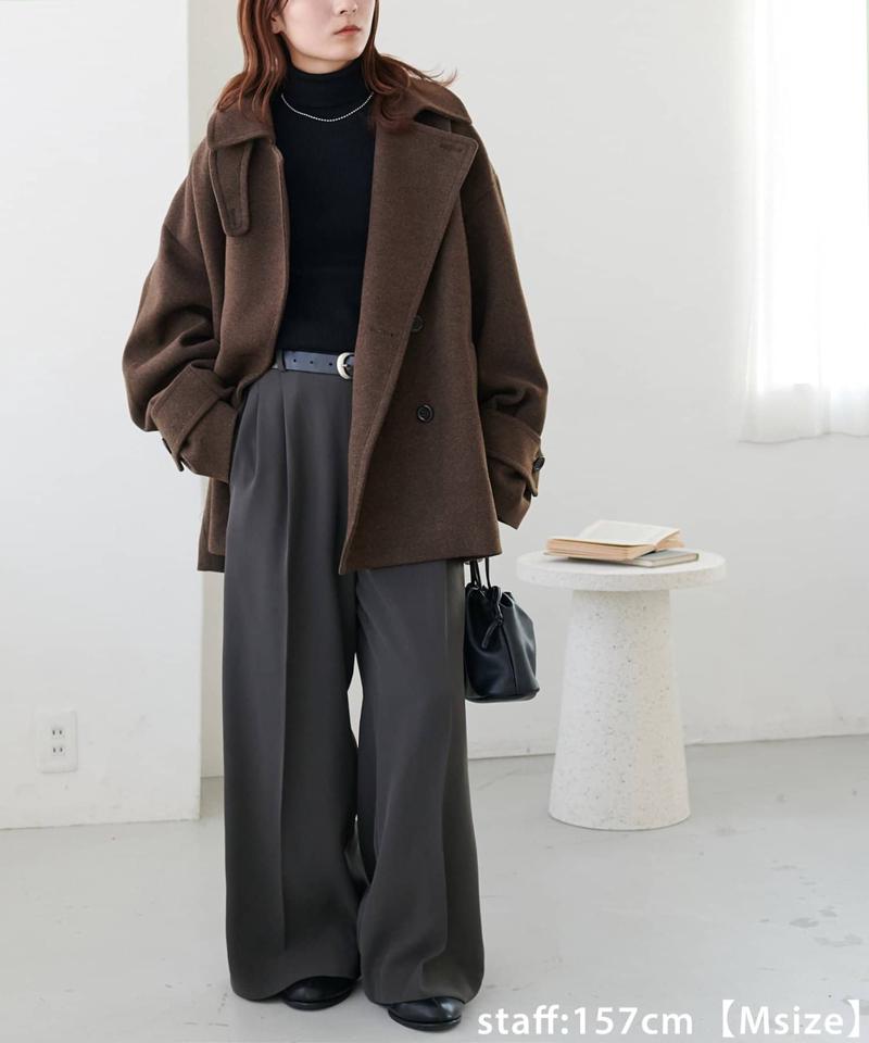 【＠yuyukekelife・＠yuko_416監修】欲張り2タックワイドパンツ