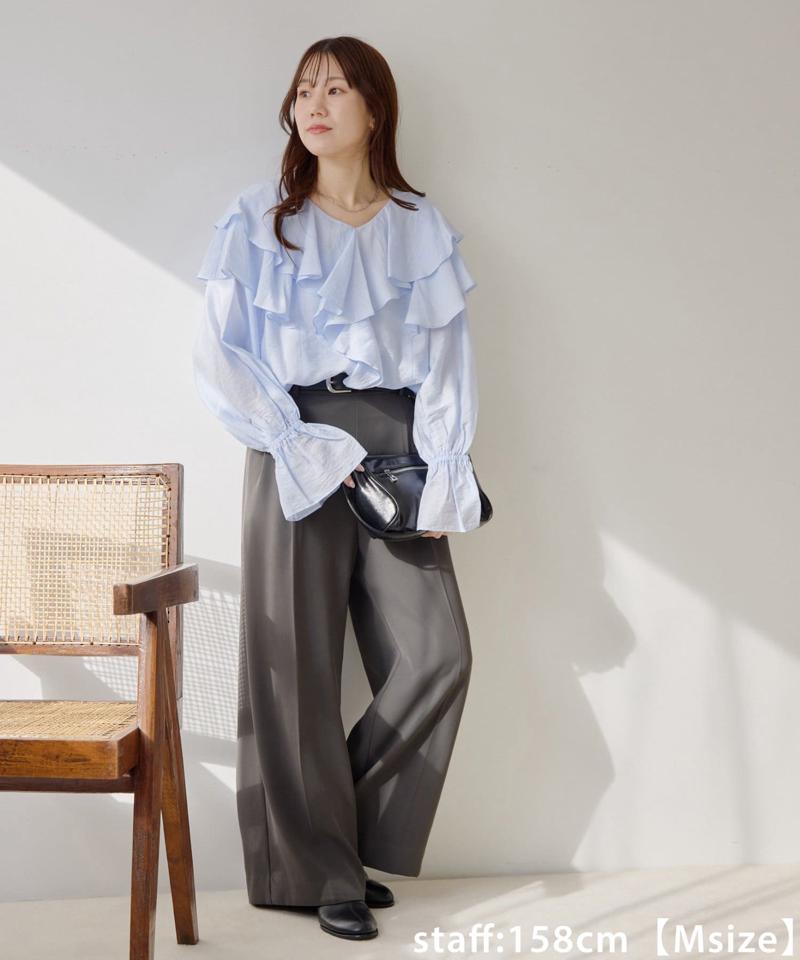 【＠yuyukekelife・＠yuko_416監修】欲張り2タックワイドパンツ