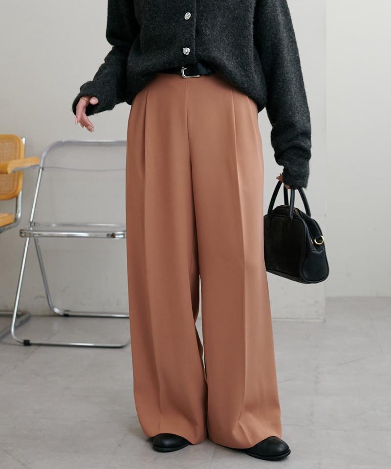 【＠yuyukekelife・＠yuko_416監修】欲張り2タックワイドパンツ