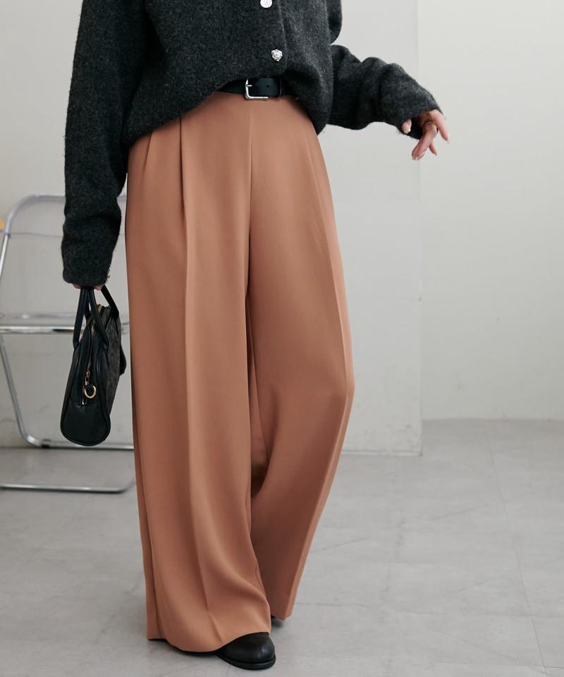 【＠yuyukekelife・＠yuko_416監修】欲張り2タックワイドパンツ