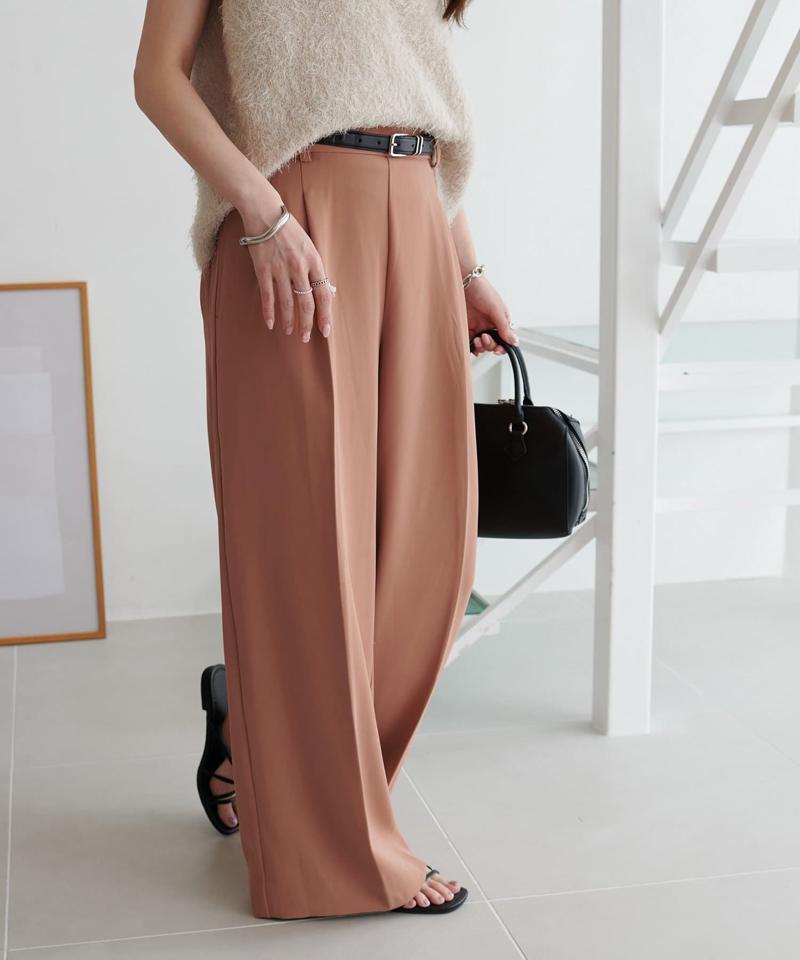 【＠yuyukekelife・＠yuko_416監修】欲張り2タックワイドパンツ