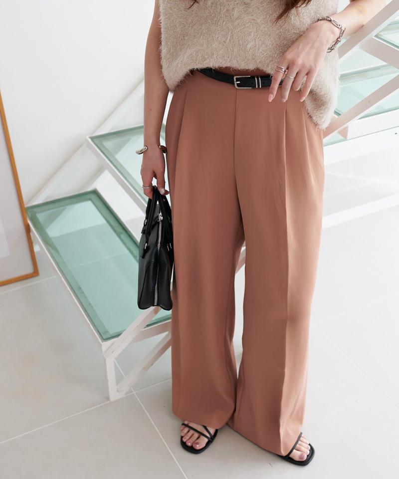 【＠yuyukekelife・＠yuko_416監修】欲張り2タックワイドパンツ