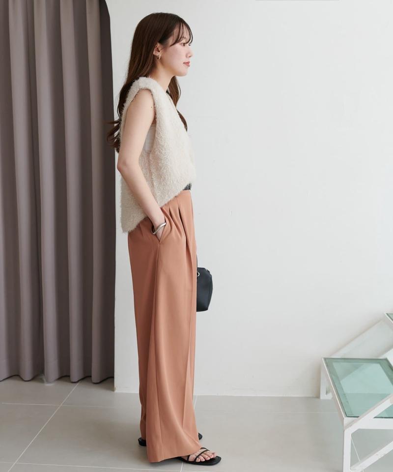 【＠yuyukekelife・＠yuko_416監修】欲張り2タックワイドパンツ