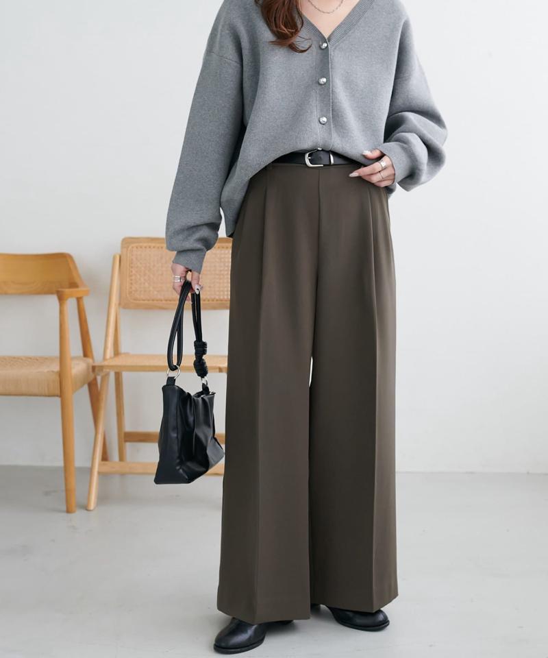 【＠yuyukekelife・＠yuko_416監修】欲張り2タックワイドパンツ