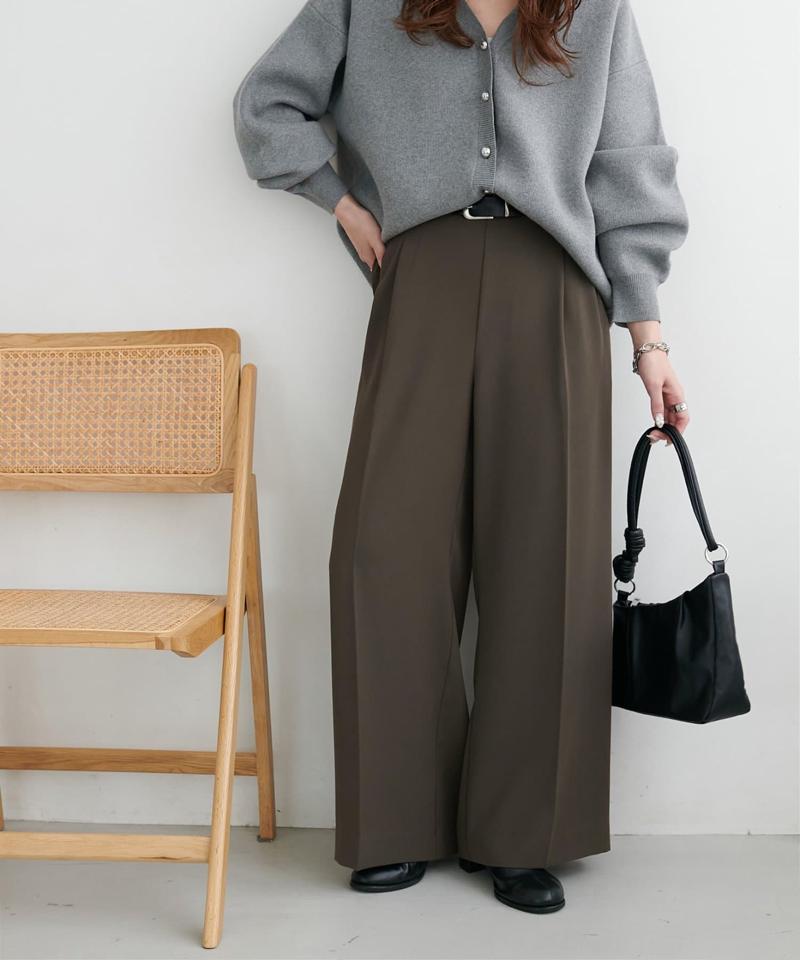 【＠yuyukekelife・＠yuko_416監修】欲張り2タックワイドパンツ