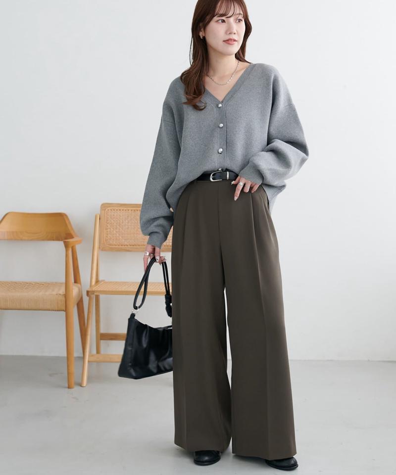 【＠yuyukekelife・＠yuko_416監修】欲張り2タックワイドパンツ