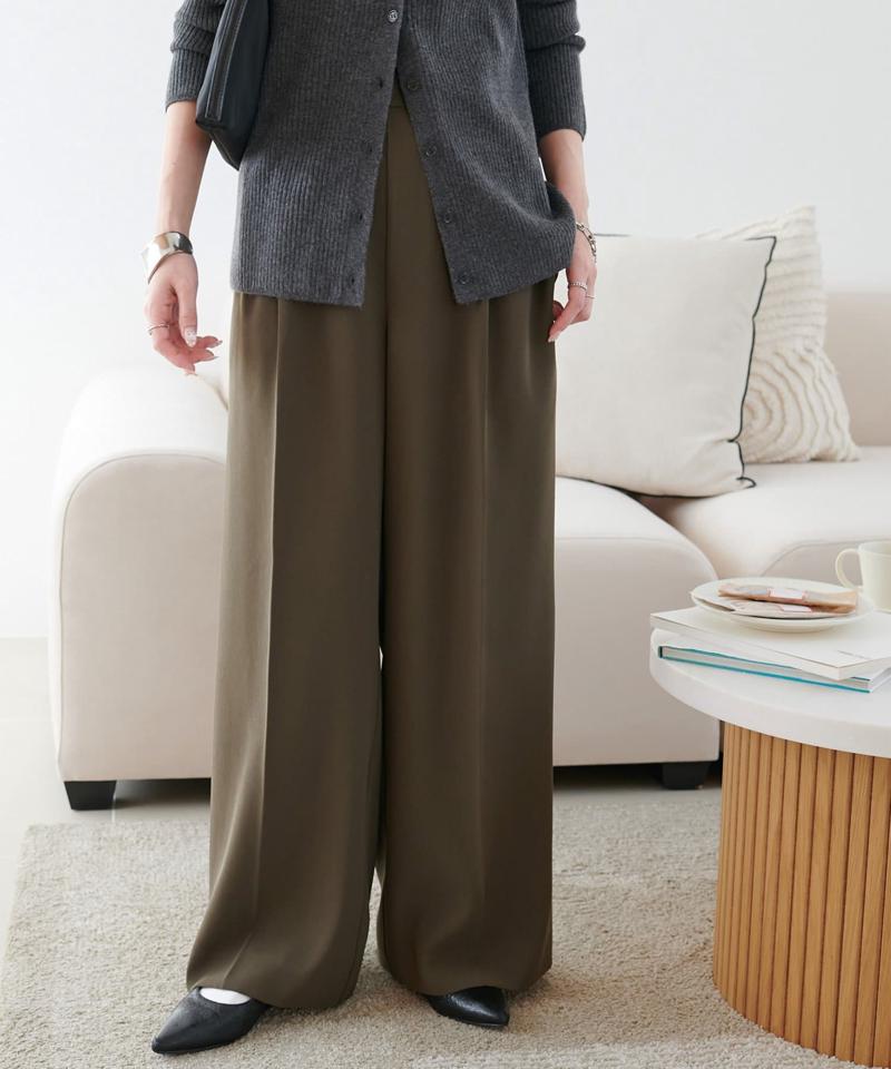 【＠yuyukekelife・＠yuko_416監修】欲張り2タックワイドパンツ
