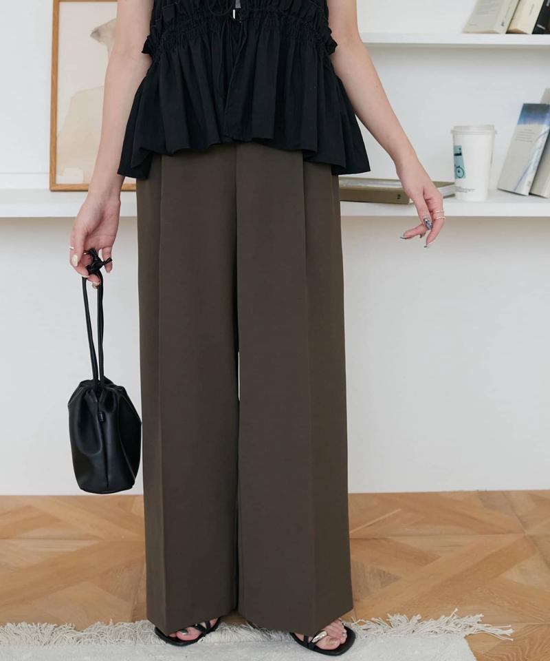 【＠yuyukekelife・＠yuko_416監修】欲張り2タックワイドパンツ