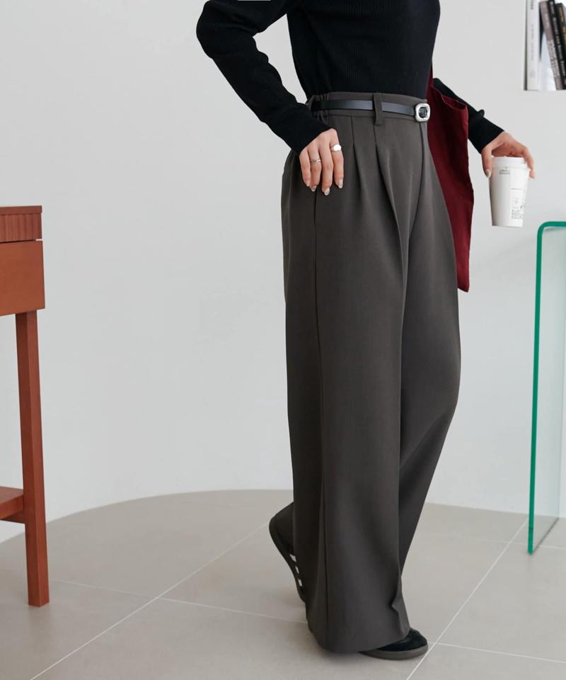 【＠yuyukekelife・＠yuko_416監修】欲張り2タックワイドパンツ