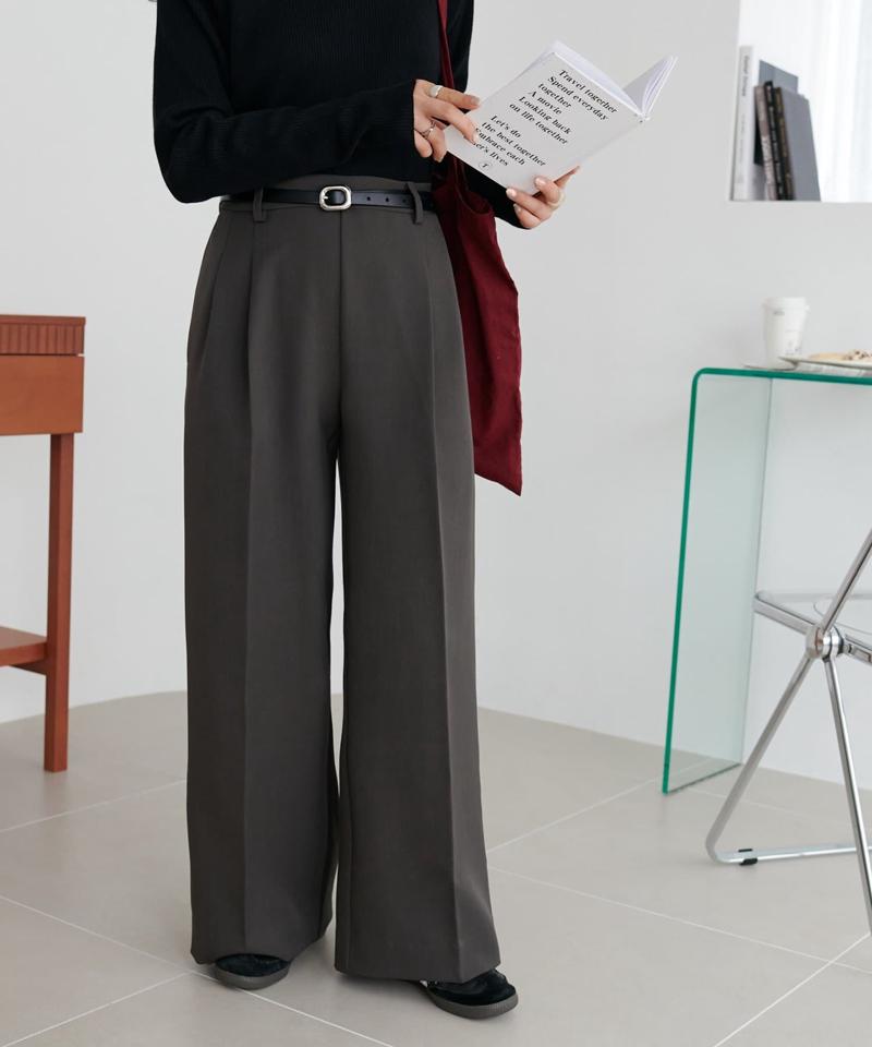 【＠yuyukekelife・＠yuko_416監修】欲張り2タックワイドパンツ