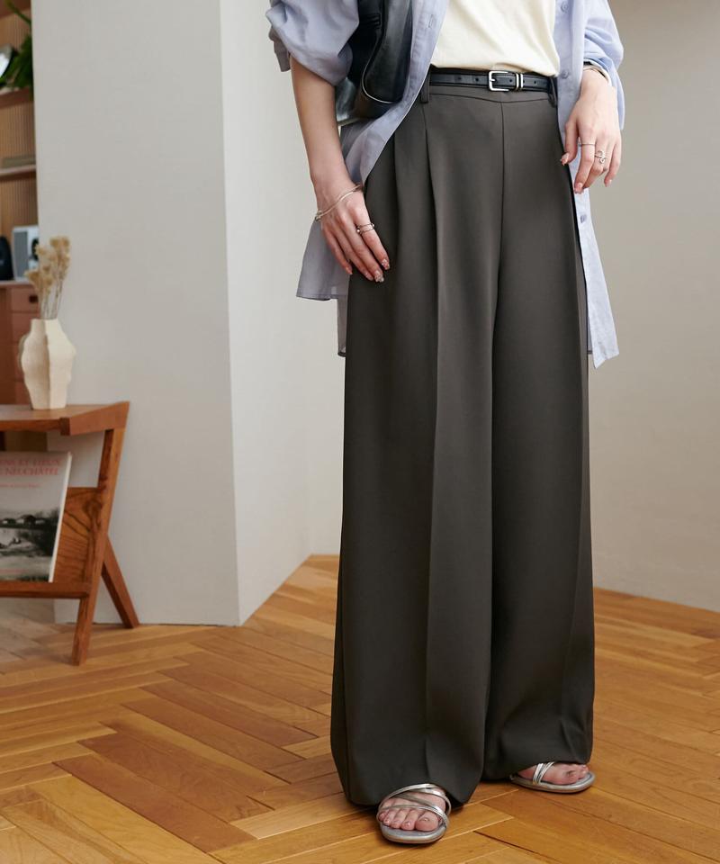 【＠yuyukekelife・＠yuko_416監修】欲張り2タックワイドパンツ