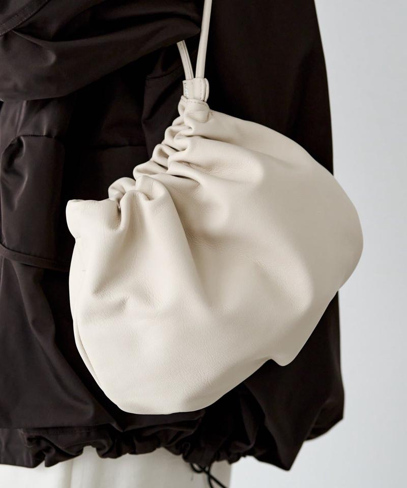 レザー巾着4WAYショルダーバッグ