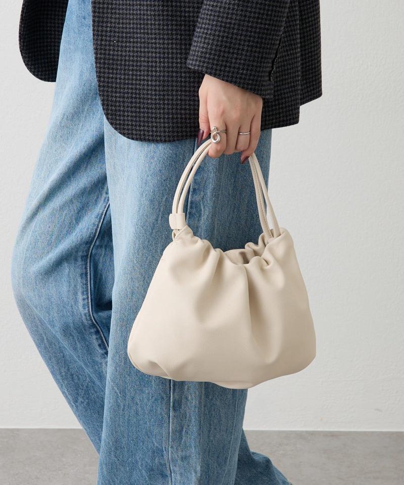 レザー巾着4WAYショルダーバッグ