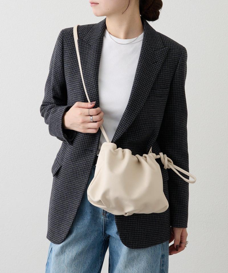 レザー巾着4WAYショルダーバッグ