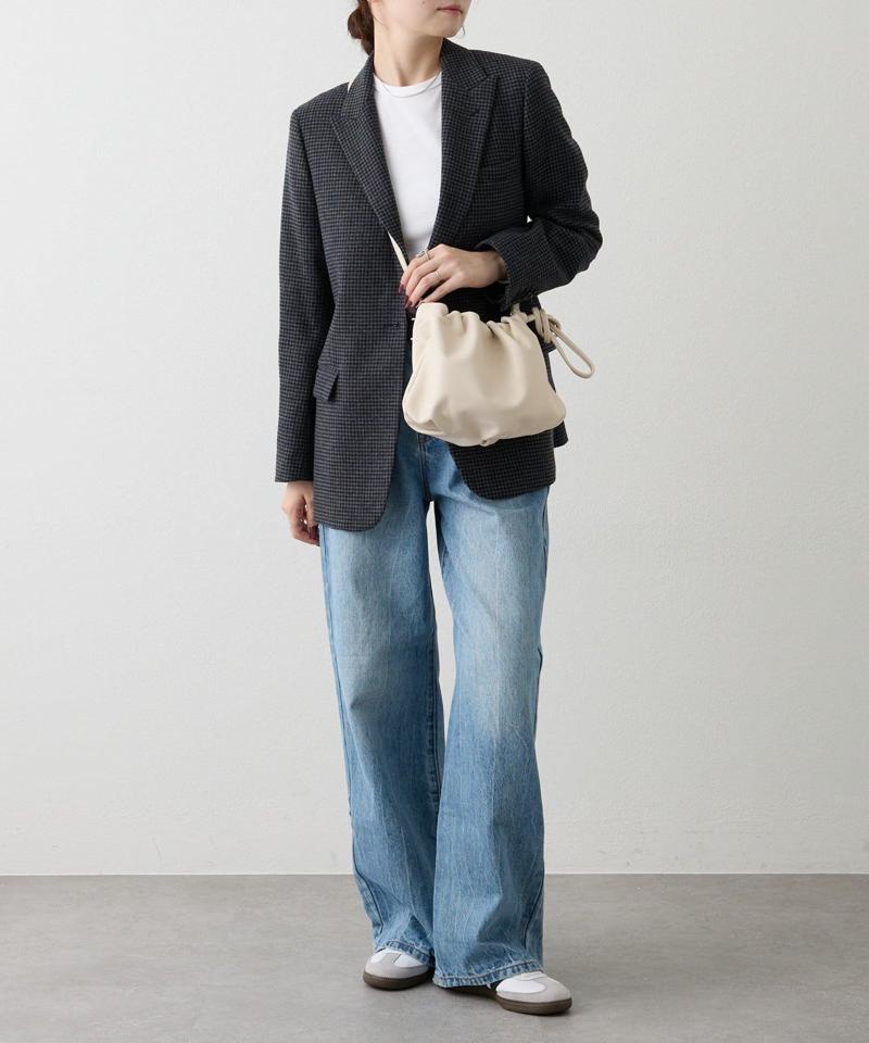 レザー巾着4WAYショルダーバッグ