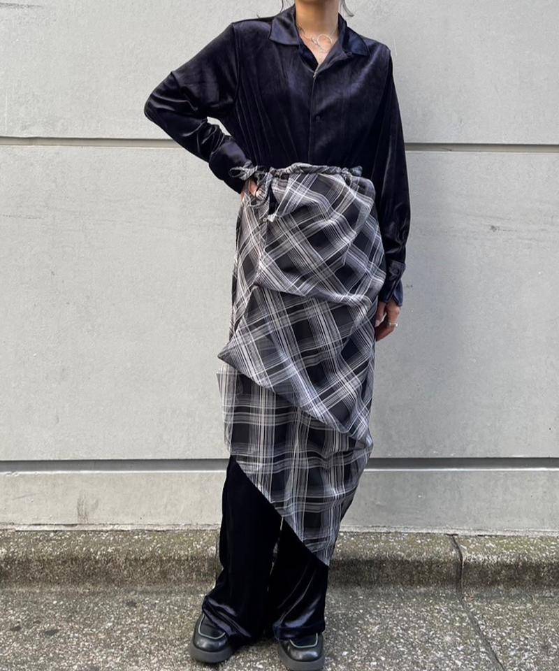 Check sheer multiway scarf