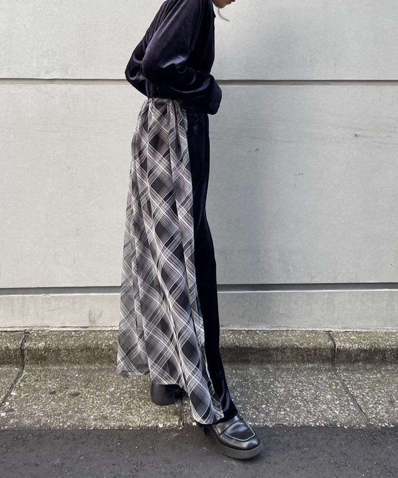 Check sheer multiway scarf