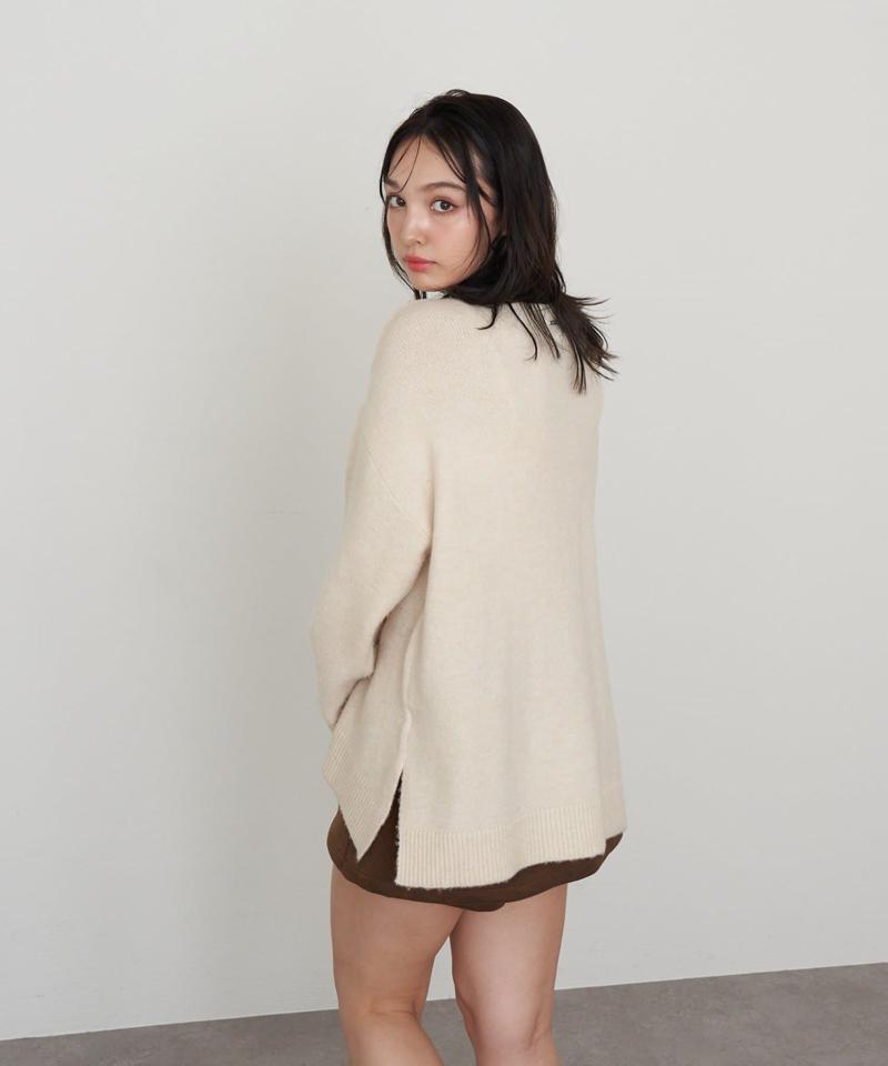 【WEB限定 / リバイバル】スキッパーポロ刺繍ニット　/　襟付きニット