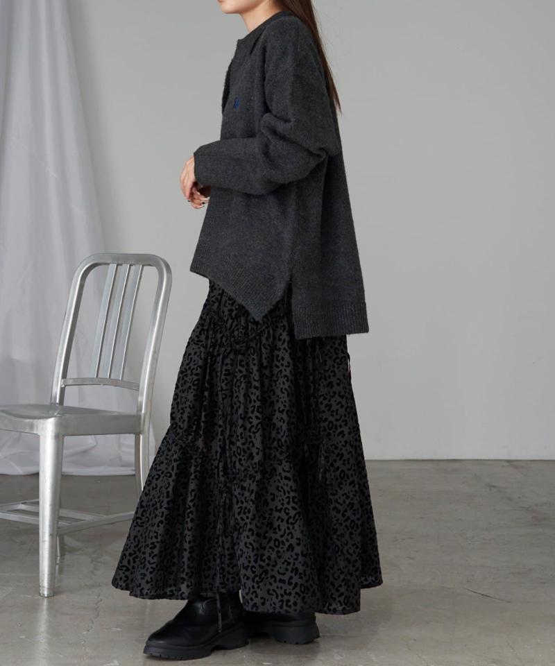 【WEB限定 / リバイバル】スキッパーポロ刺繍ニット　/　襟付きニット