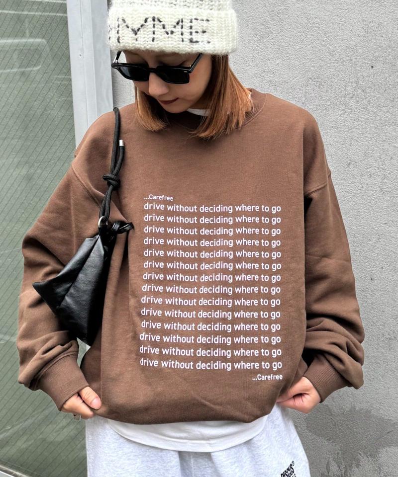 【WEB限定】【UNISEX】メッセージロゴ裏毛スウェット