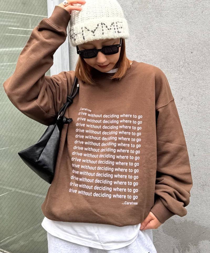 【WEB限定】【UNISEX】メッセージロゴ裏毛スウェット