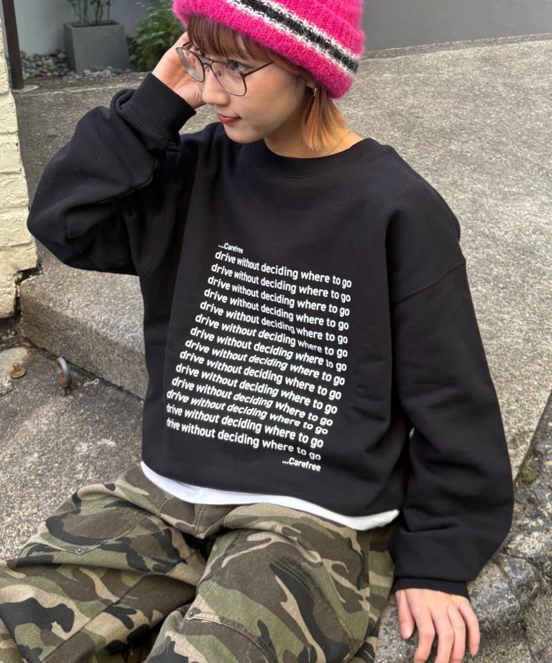 【WEB限定】【UNISEX】メッセージロゴ裏毛スウェット