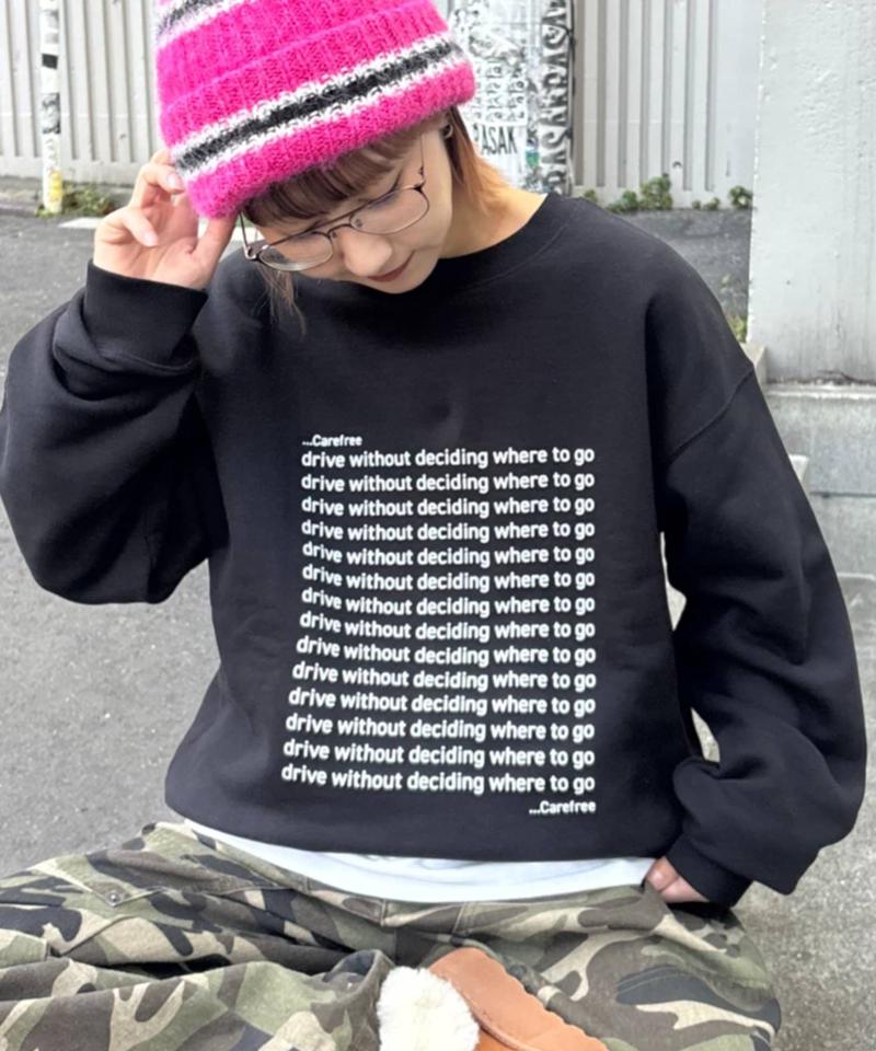 【WEB限定】【UNISEX】メッセージロゴ裏毛スウェット