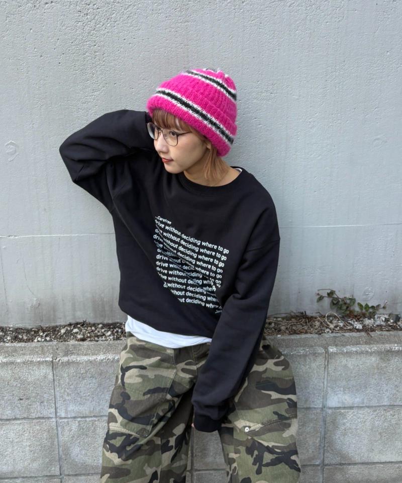 【WEB限定】【UNISEX】メッセージロゴ裏毛スウェット