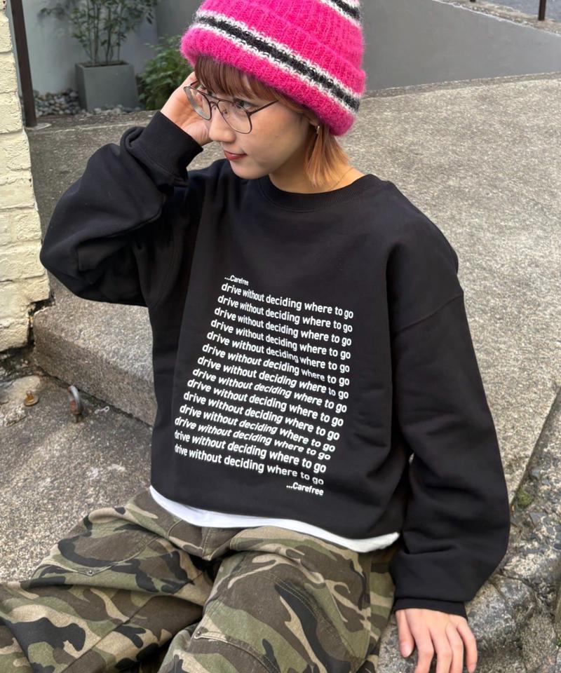 【WEB限定】【UNISEX】メッセージロゴ裏毛スウェット