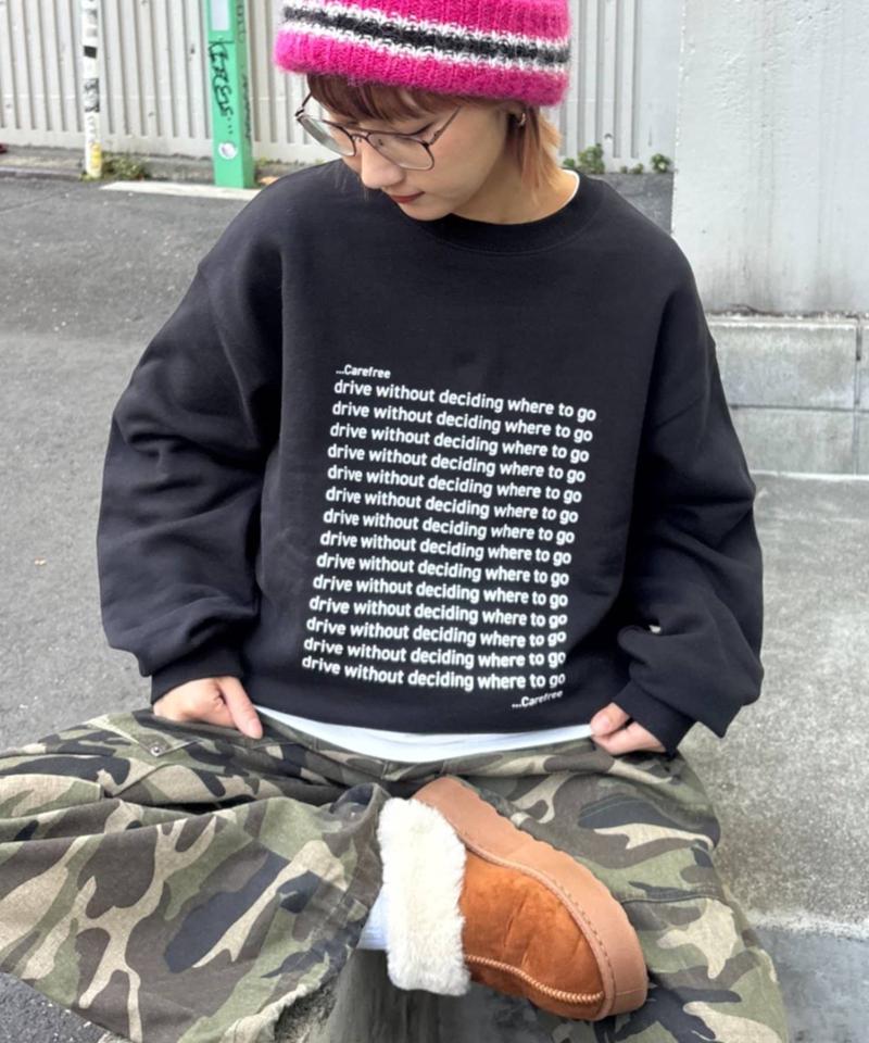 【WEB限定】【UNISEX】メッセージロゴ裏毛スウェット