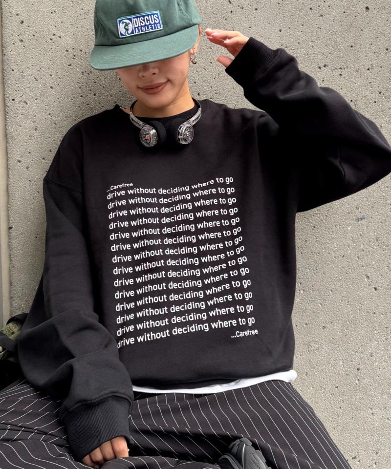 【WEB限定】【UNISEX】メッセージロゴ裏毛スウェット