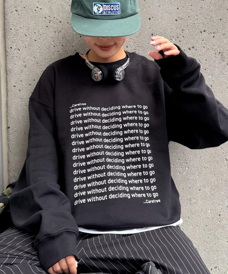 【WEB限定】【UNISEX】メッセージロゴ裏毛スウェット