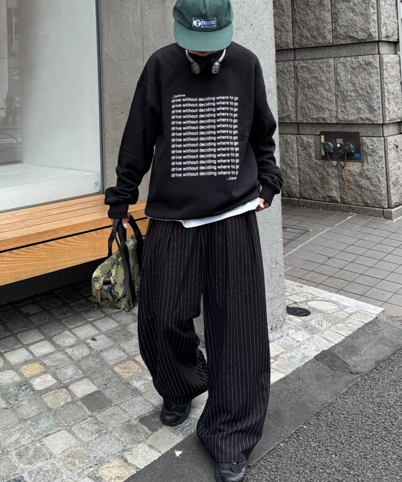 【WEB限定】【UNISEX】メッセージロゴ裏毛スウェット